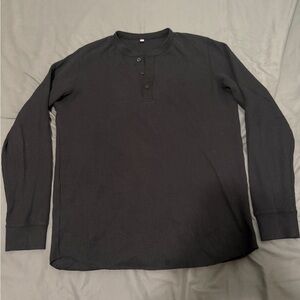 Men's Black Henley Shirt